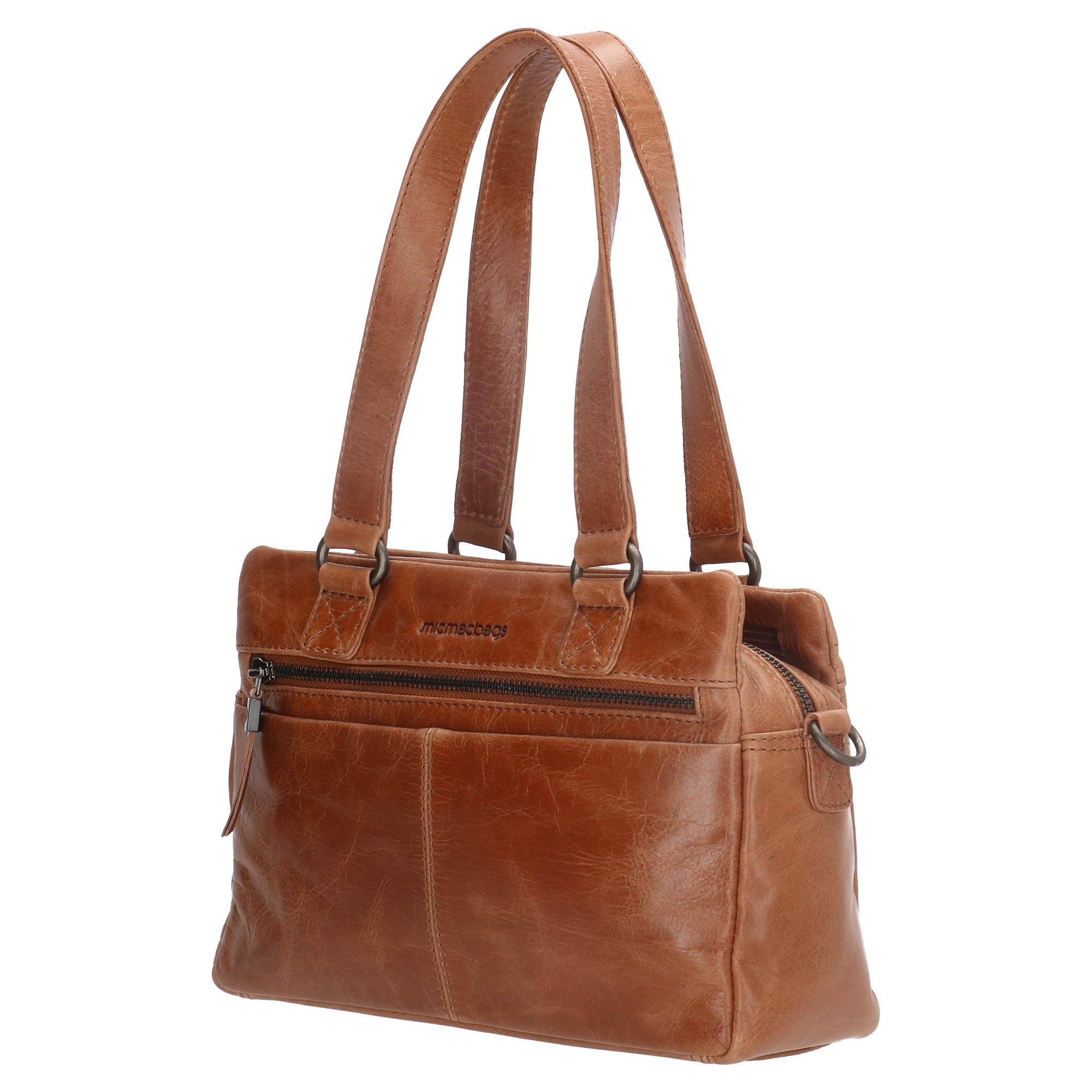 Hand Tooled Brown Leather Top Handle Handbag Purse Tassen & portemonnees Handtassen Handtassen met kort handvat 