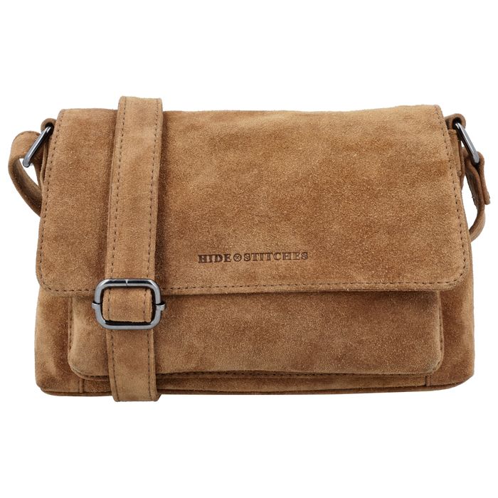 Hide & Stitches Suede Schoudertas
