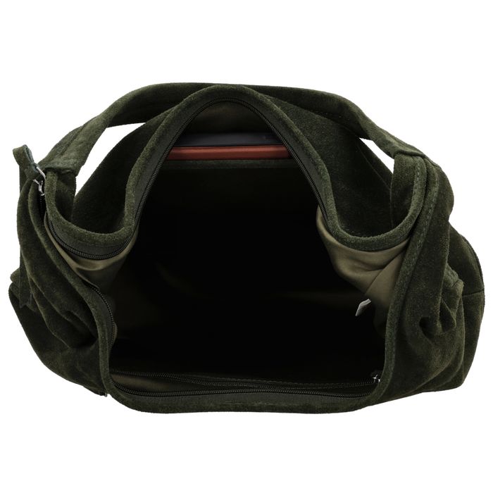 Hide & Stitches Suede Schoudertas