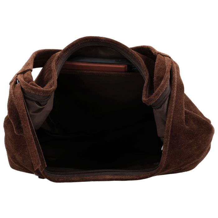 Hide & Stitches Suede Schoudertas