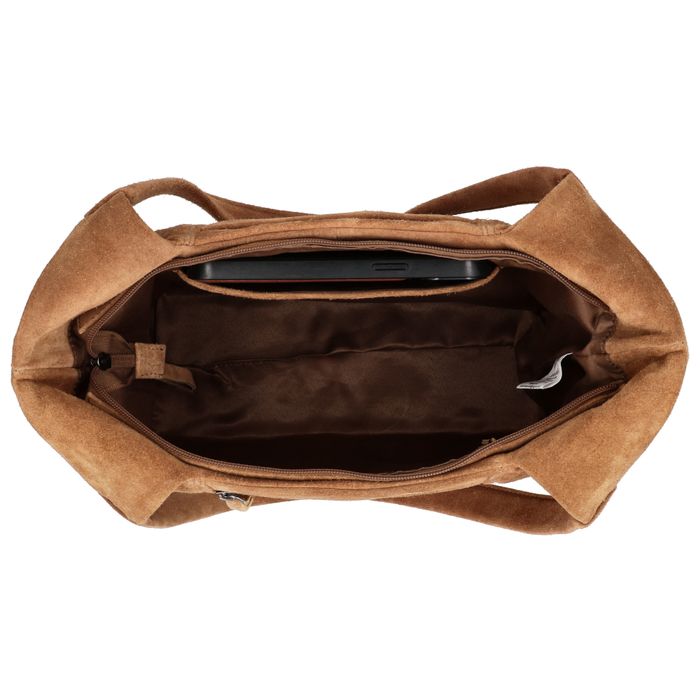 Hide & Stitches Suede Schoudertas