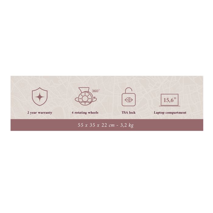 Charm London Capetown Koffer 15,6 inch (34.5x19.4 cm) 20 Inch