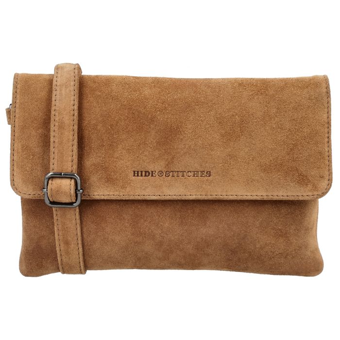 Hide & Stitches Suede Schoudertas