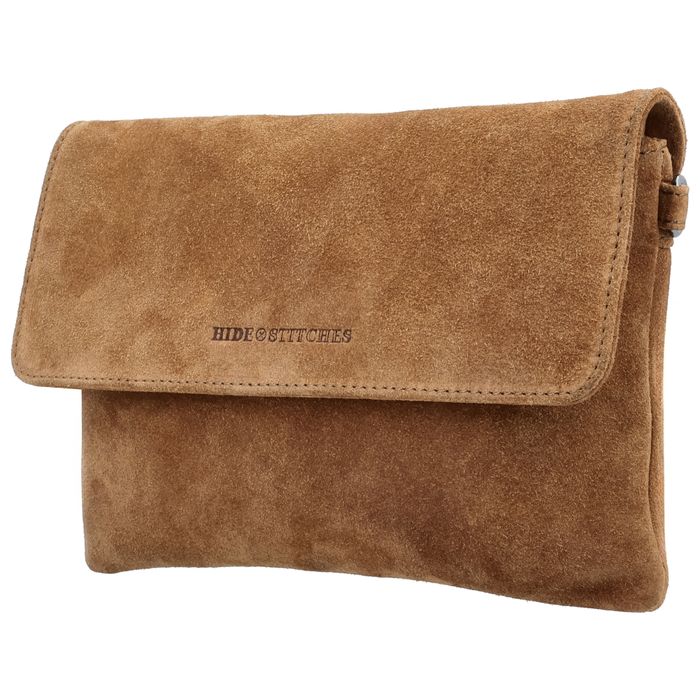 Hide & Stitches Suede Schoudertas