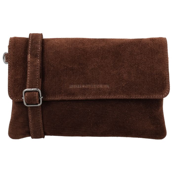 Hide & Stitches Suede Schoudertas