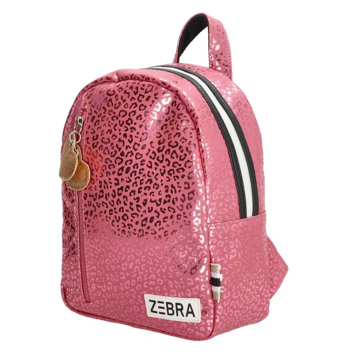 Zebra Pink Metallic Leopard Rugzak S