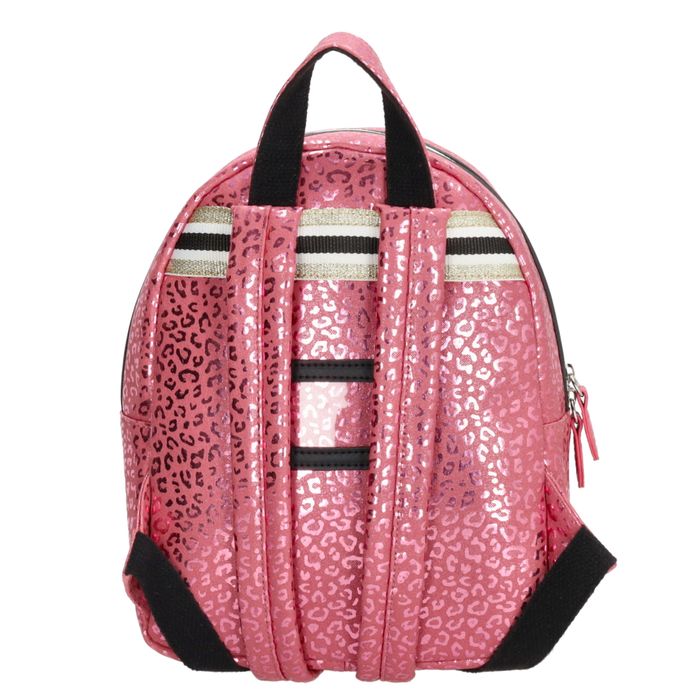 Zebra Pink Metallic Leopard Rugzak S