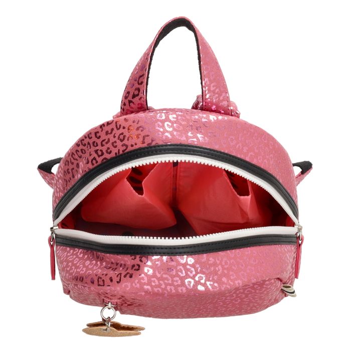 Zebra Pink Metallic Leopard Rugzak S